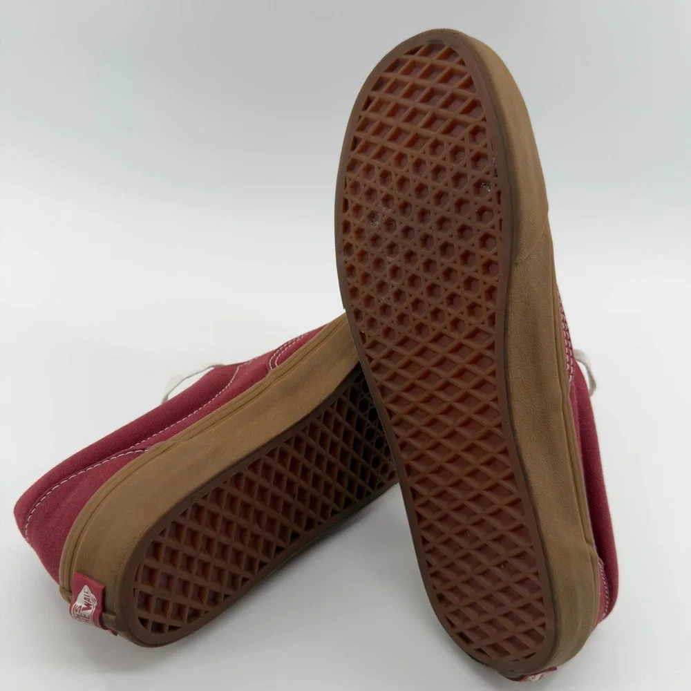 Vans Era 59 Burgundy Canvas Gum Sole Sneakers Mens 9 Low Top Shoes